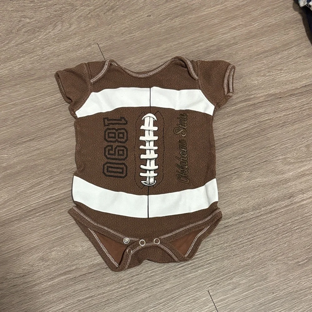 Brown Football Theme Kids Bodysuit
